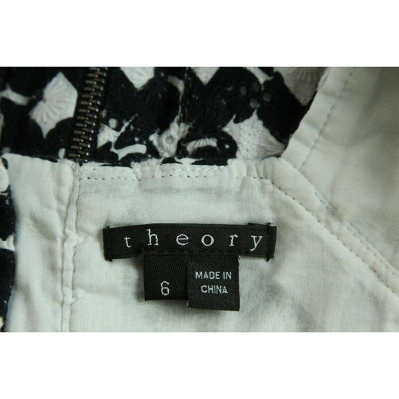 Theory Dress sleeveless embroidered floral womens 6 - Picture 6 of 6